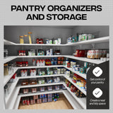 Black Stackable Storage Bin with Handles – Pantry, Closet & Home Organizer