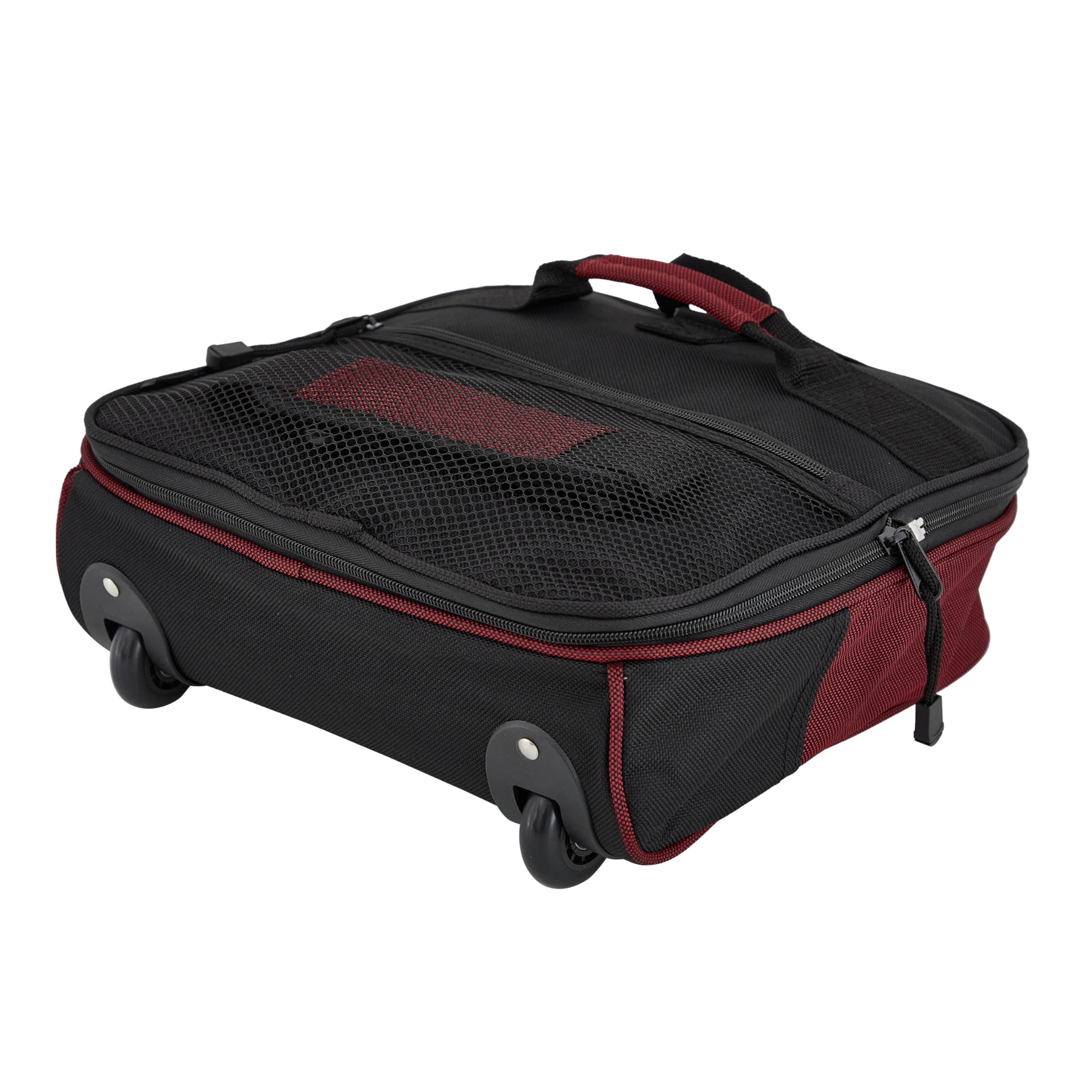 Travelers Club 32” Expandable Rolling Travel Duffel Bag, Heavy-Duty Wheeled Luggage with Shoulder Strap (Red)