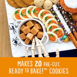 Pillsbury Ready-to-Bake Pumpkin Shape Sugar Cookies – Safe-to-Eat Raw Halloween Dough (9.1 oz / 20 Cookies)