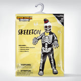 Kids Glow-in-the-Dark Skeleton Costume – Black Skull Jumpsuit with Mask & Gloves 💀✨