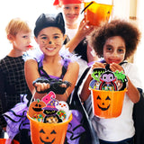 DIY Halloween Candy Holder Greeting Card Kit – 36 Pack Trick-or-Treat Gift Cards with Clear Dome Holders