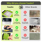 12-in-1 Vegetable Chopper & Slicer – Multi-Function Food Dicer with Container, Safety Guard & Cleaning Brush