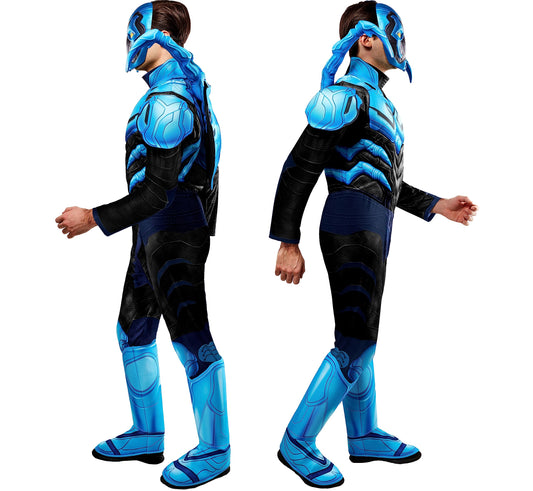 Blue Beetle Deluxe Adult Costume – Official DC Superhero Jumpsuit with Scarab & Mask