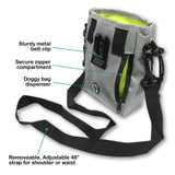 Waterproof Dog Treat Training Pouch with Adjustable Waist Belt, Poop Bag Dispenser, and Multi-Pocket Storage for Walks and Obedience Training