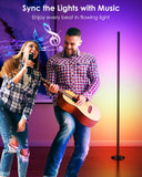 RGB+IC Smart Corner Floor Lamps (2PCS Set) – 65” Dynamic LED Ambient Lighting with App & Music Sync – Black