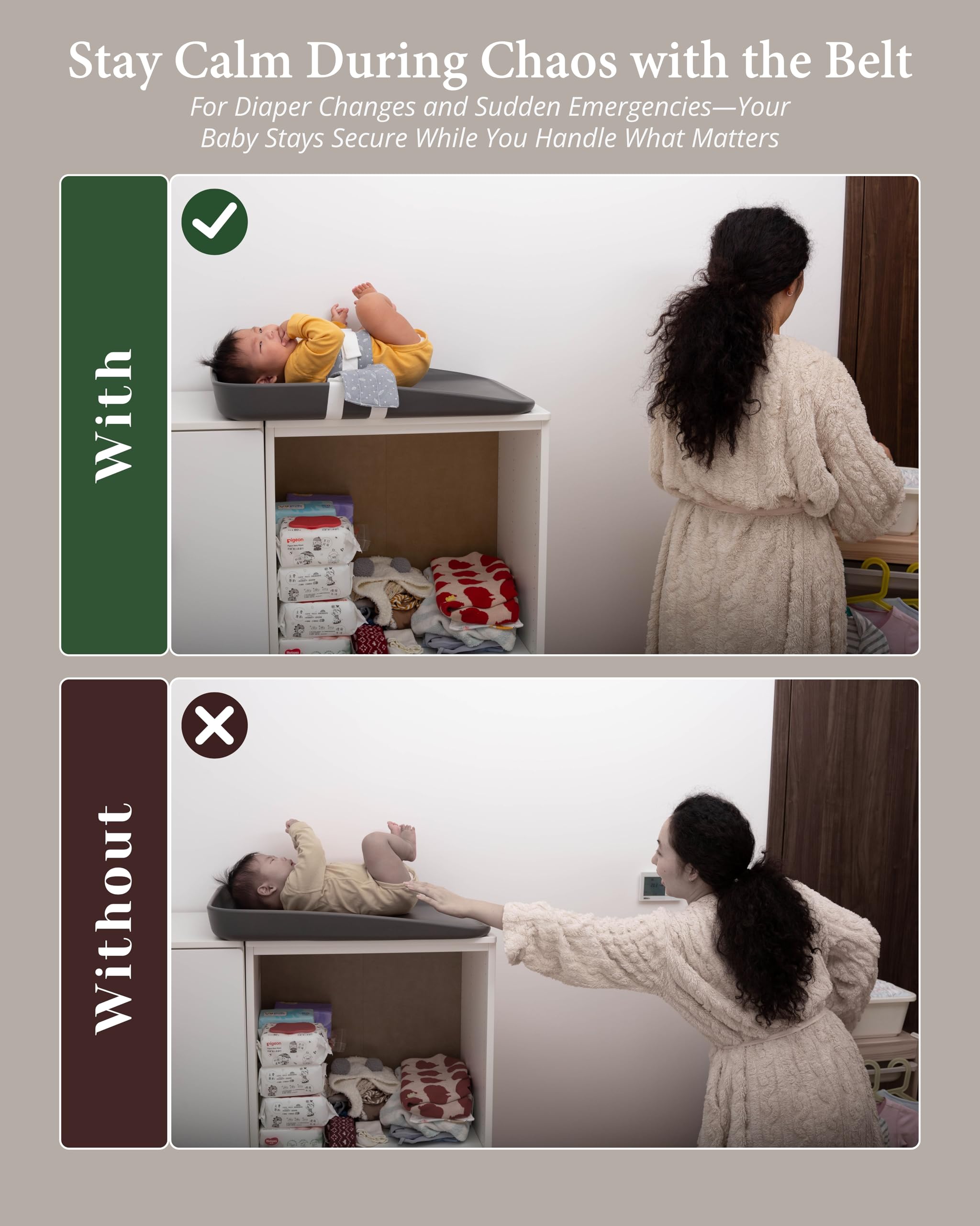 Adjustable Baby Changing Pad Safety Strap – Secure Diaper Changing Belt for Changing Tables & Pads