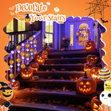 10Ft Halloween String Lights – 30 LED White, Yellow & Purple Pumpkin, Bat & Ghost Lights, Battery Operated