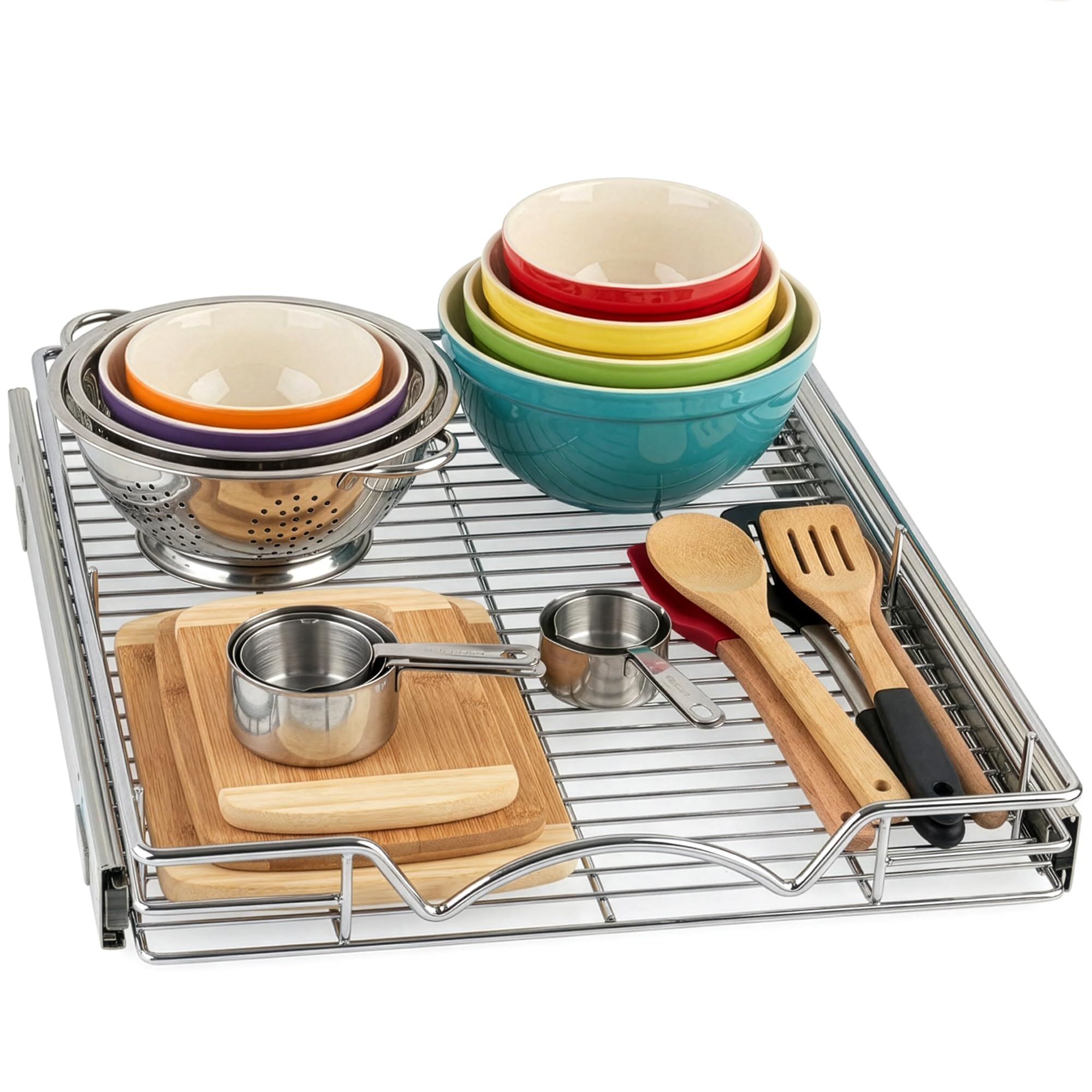 Holdn’ Storage Pull-Out Cabinet Organizer – Heavy-Duty Slide-Out Drawer for Mid-Width Cabinets