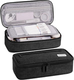 Large 80-Pencil Canvas Organizer Case with 5 Compartments