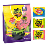 SOUR PATCH KIDS & SWEDISH FISH Halloween Variety Pack – 80 Treat-Size Bags of Sour & Sweet Gummy Candy