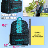 Minecraft Kids Backpack for Boys & Teens – Adjustable School Daypack with Front Pocket