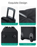 Bagsmart Rolling Duffle Bag with Wheels 36L – Airline Approved Carry-On Travel Duffel, Black