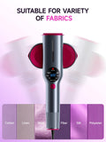 DRFLASH Rose Red 2-in-1 Professional Handheld Garment Steamer 1200W Foldable Travel Steam Iron with 7 Fabric Modes