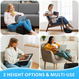 StepLively Ergonomic Under Desk Foot Rest with Adjustable Height Support Foam Cushion & Washable Cover for Office Comfort
