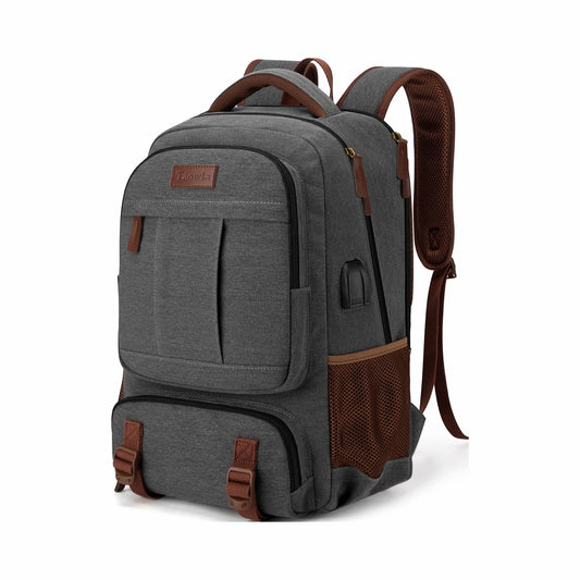 Canvas Laptop Backpack with USB & Headphone Port – 15.6″ Travel & Daily Work Rucksack
