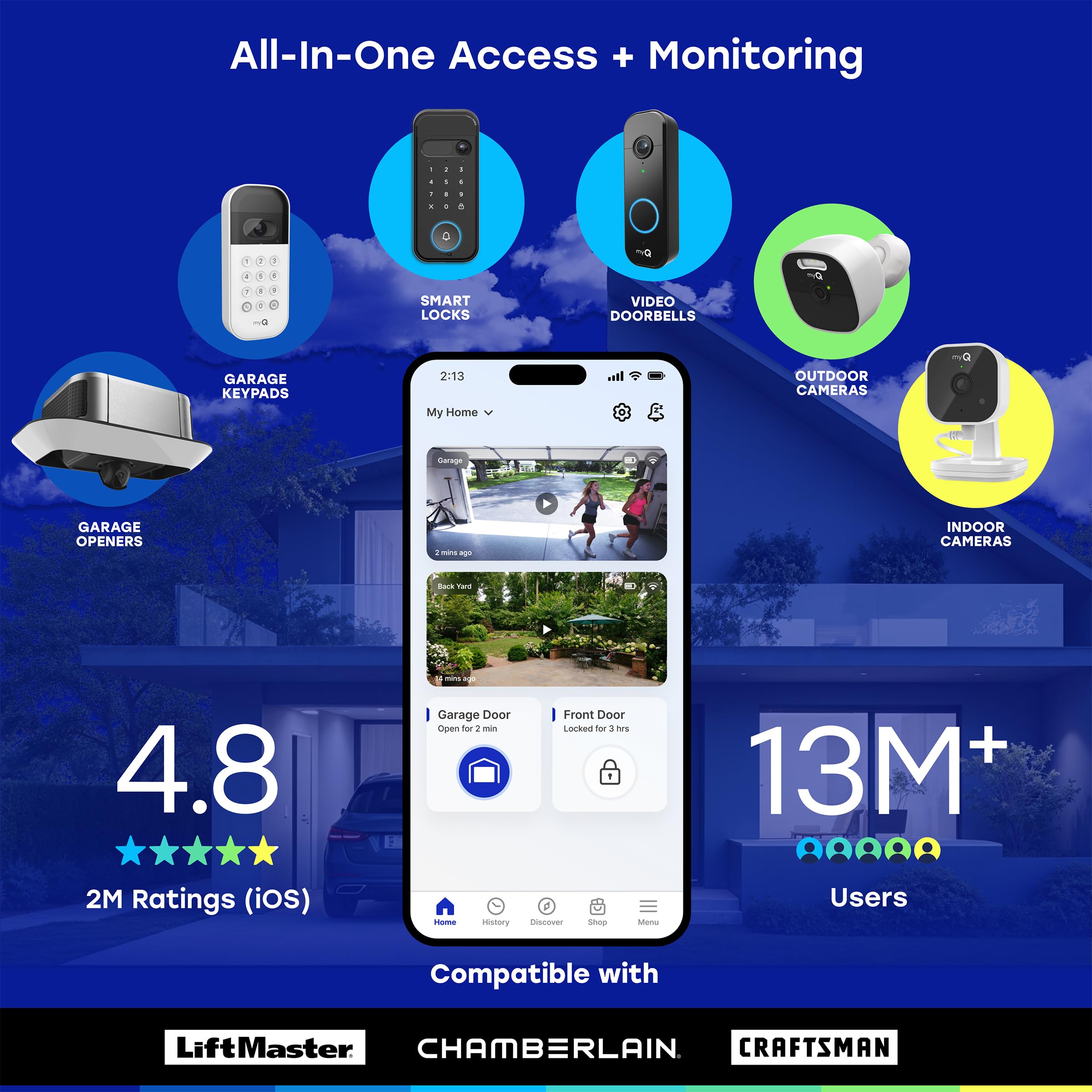 2K Smart Indoor Security Camera with Night Vision, Motion Detection & 2-Way Audio – 130° Wide Angle Home Monitoring Camera