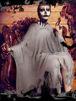 Gray Linen Hooded Cloak – Medieval Ghost Cape for Halloween, Cosplay & Fantasy Roleplay 🕯️🖤