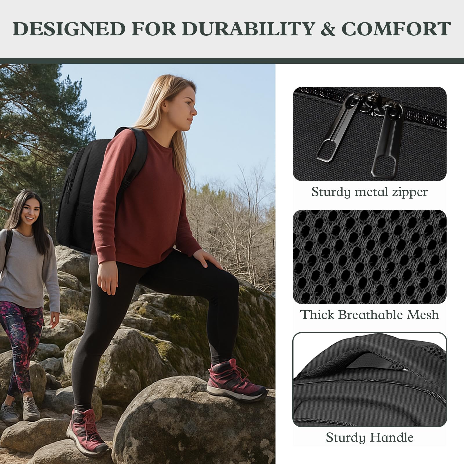 JARWAM 17.3″ Travel Laptop Backpack – Extra Large Airline-Approved Business & College Backpack with Anti-Theft Design (Black)