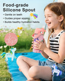 14 oz Kids Insulated Water Bottle with Silicone Straw – Leakproof Stainless Steel School Bottle