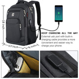 Slim Business Laptop Backpack with USB Charging Port – Anti-Theft, Water-Resistant Travel Backpack for 15.6″ Laptops (Black)
