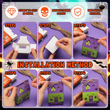 Halloween Mini Gift Boxes – 48-Pack Candy & Treat Boxes with Twine, 4 Festive Designs (Castle & Candy Theme)