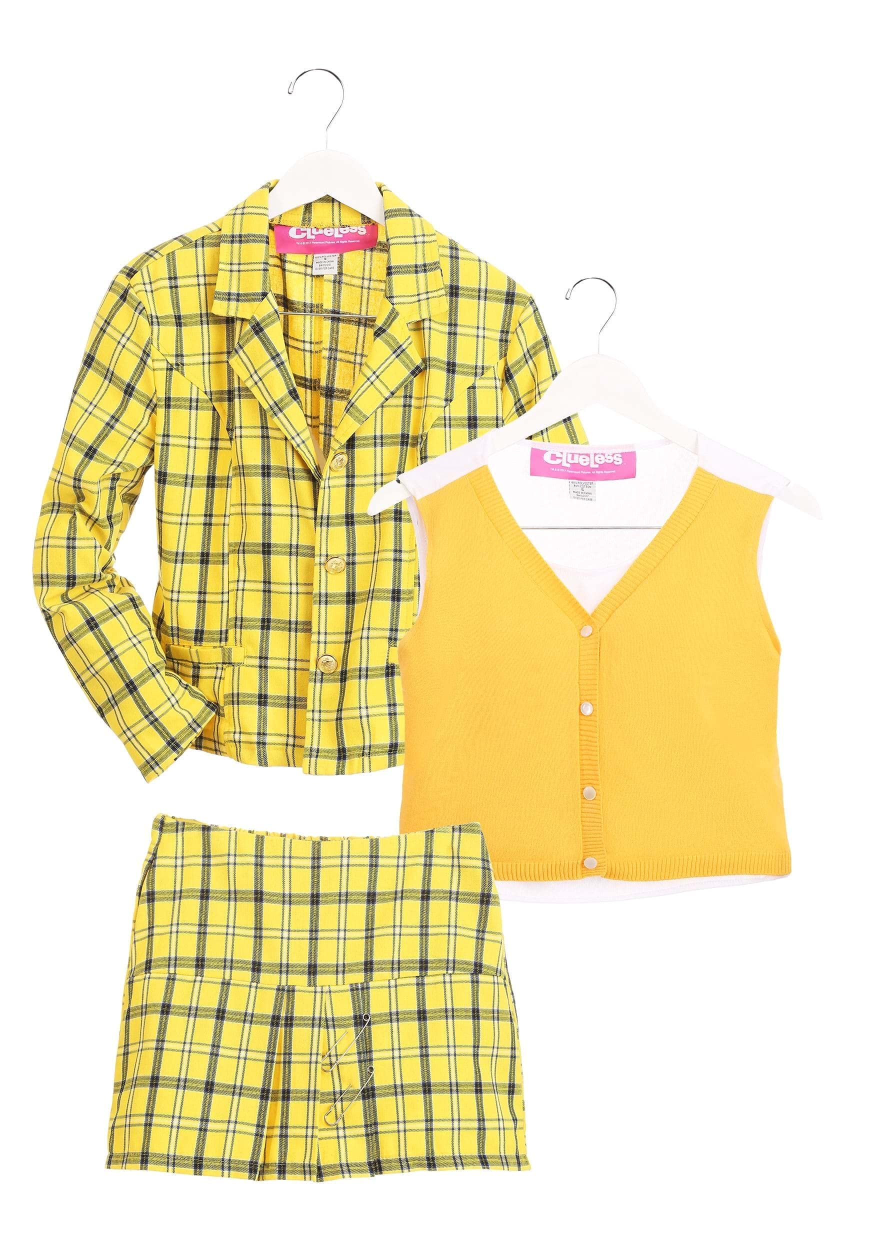 Clueless Cher Yellow Plaid Costume – Classic 90’s Schoolgirl Outfit 💛🎀