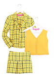 Clueless Cher Yellow Plaid Costume – Classic 90’s Schoolgirl Outfit 💛🎀