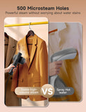 Compact 2-in-1 Travel Garment Steamer Iron with LED Display, Fast Heat Portable Wrinkle Remover for Clothes