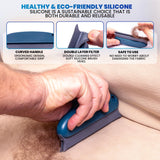 Dual-Action Pet Hair Remover Tool 2-Pack with Metal Scraper & Silicone Brush – Reusable Lint and Fur Cleaning Tool for Furniture, Carpets & Clothing