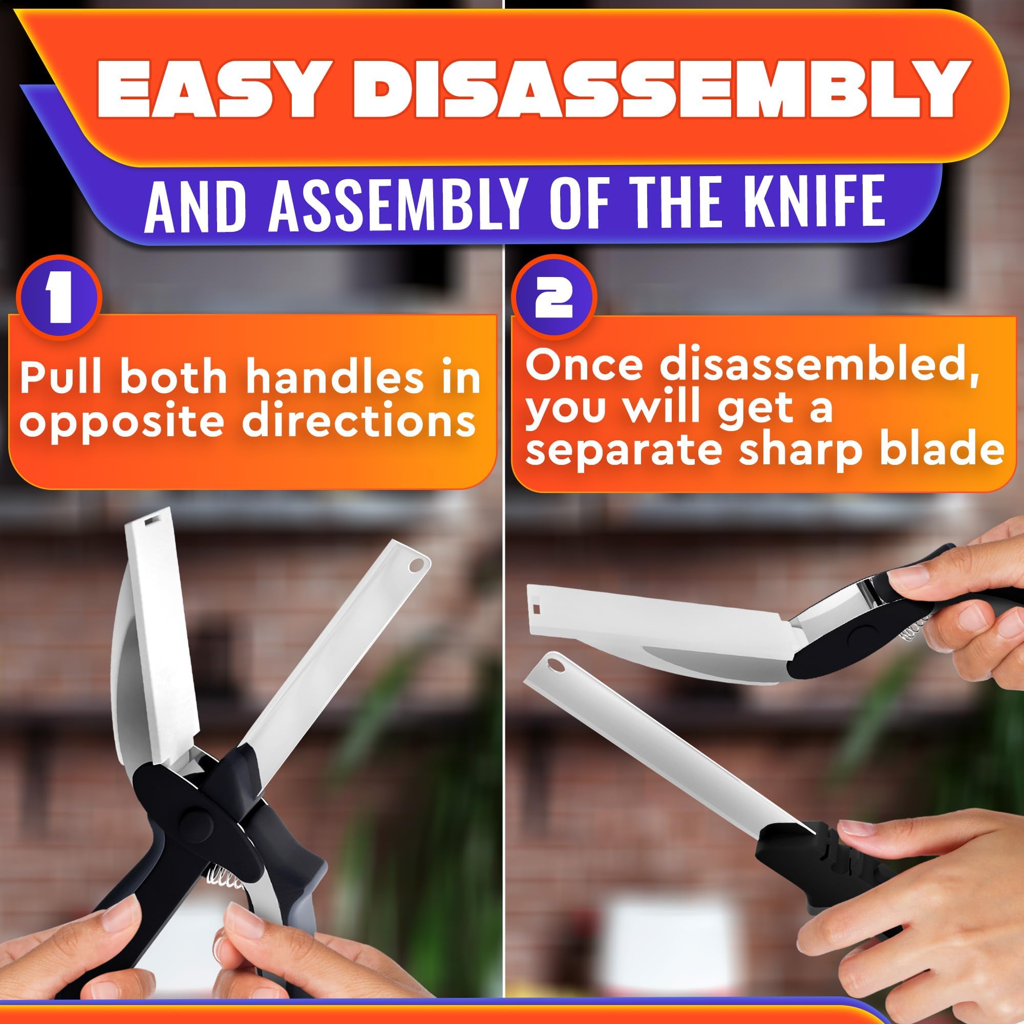 2-in-1 Kitchen Smart Cutter Scissors with Cutting Board – Vegetable & Food Prep Shears