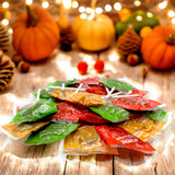 Caramel Apple Pops Variety Pack – Assorted Green Apple, Golden Delicious & Red Macintosh Flavors – Individually Wrapped Halloween Lollipops