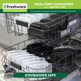 Freshware 28oz Meal Prep Containers – 50 Pack, BPA-Free Bento Lunch Boxes