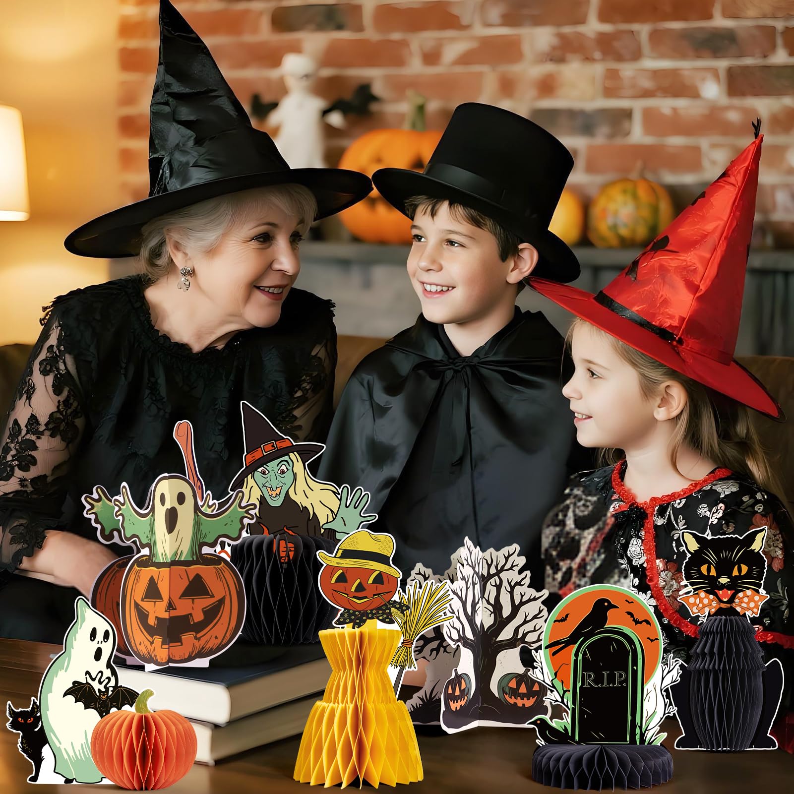 Halloween Table Centerpieces – Reusable Party Decorations for Kids & Adults with Fun Spooky Designs