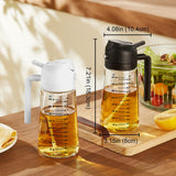 2-in-1 Olive Oil Sprayer & Pour Dispenser – BPA-Free Glass Bottle with Precision Control