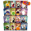 Halloween Make-A-Face Sticker Set for Kids – 32 Sheets, 16 Spooky Styles (Halloween 16 Style)