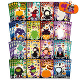 Halloween Make-A-Face Sticker Set for Kids – 32 Sheets, 16 Spooky Styles (Halloween 16 Style)