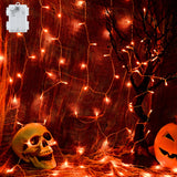 Battery Operated Halloween Lights – 30 LED 9.8ft Orange String Lights with Timer, Waterproof Indoor & Outdoor Decor