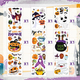 9 Sheets Halloween Window Clings Cute Window Stickers for Home Party Supplies Halloween Decoration with Pumpkin Bat Ghosts Witch for Home/Office/School Windows