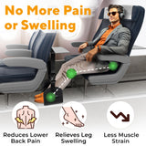 Memory Foam Airplane Foot Rest Hammock – Adjustable Travel Foot Sling with Carry Case for Long Flights & Travel Comfort (Black)