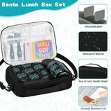 Black Gamepad Bento Lunch Set with 12 oz Food Jar