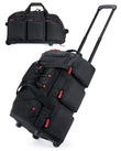 Bagsmart Rolling Duffle Bag with Wheels 36L – Airline Approved Carry-On Travel Duffel, Black