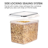6-Piece Airtight Pantry Food Storage Container Set – Mixed Sizes BPA-Free Canisters with Labels
