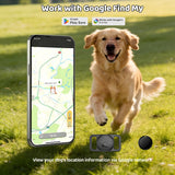 Android Dog GPS Tracker Collar, Waterproof Smart Pet Locator, No Subscription, Lightweight Find My Device Compatible