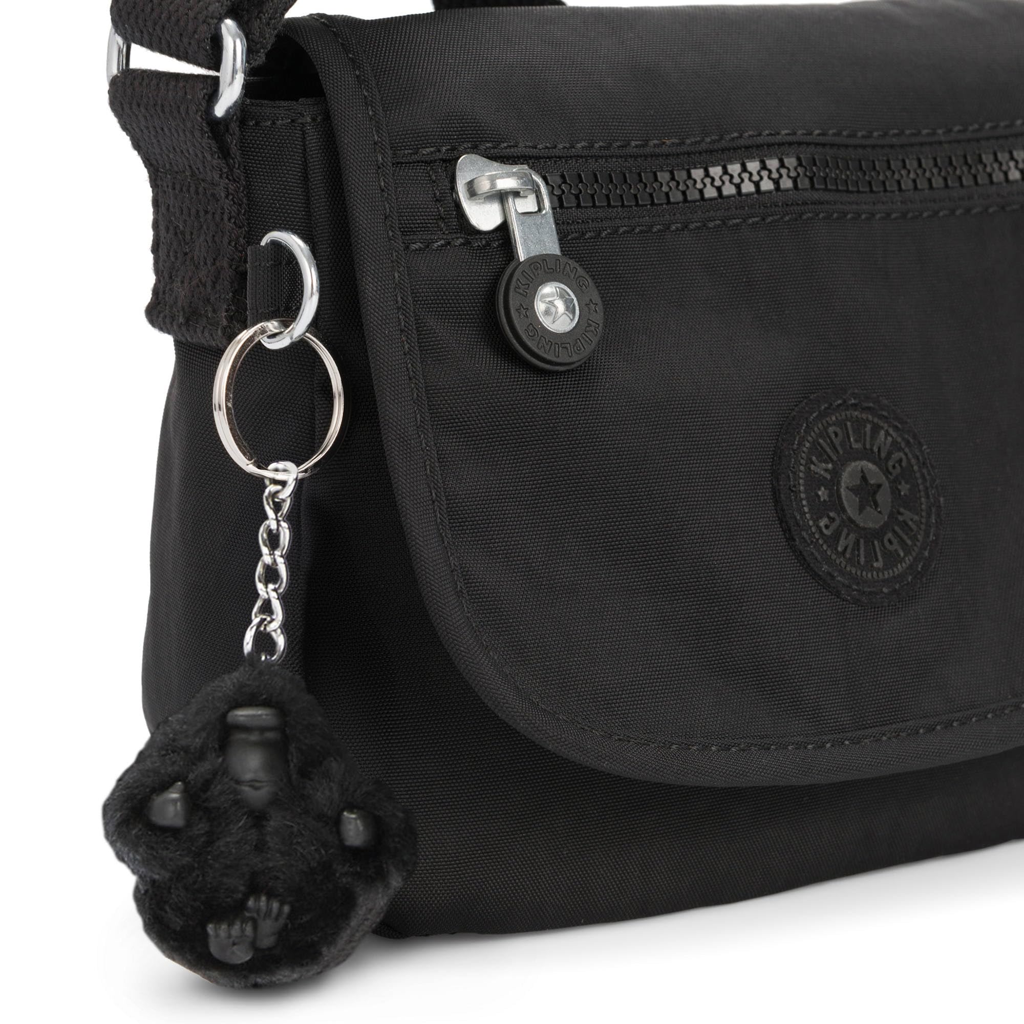 Kipling Sabian Mini Crossbody Bag – Lightweight Water-Resistant Everyday Shoulder Purse (Black Noir)