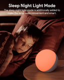 Hifree Smart Bedside Lamp with Alexa & Google Voice Control – RGB Night Light with App & Timer (White)