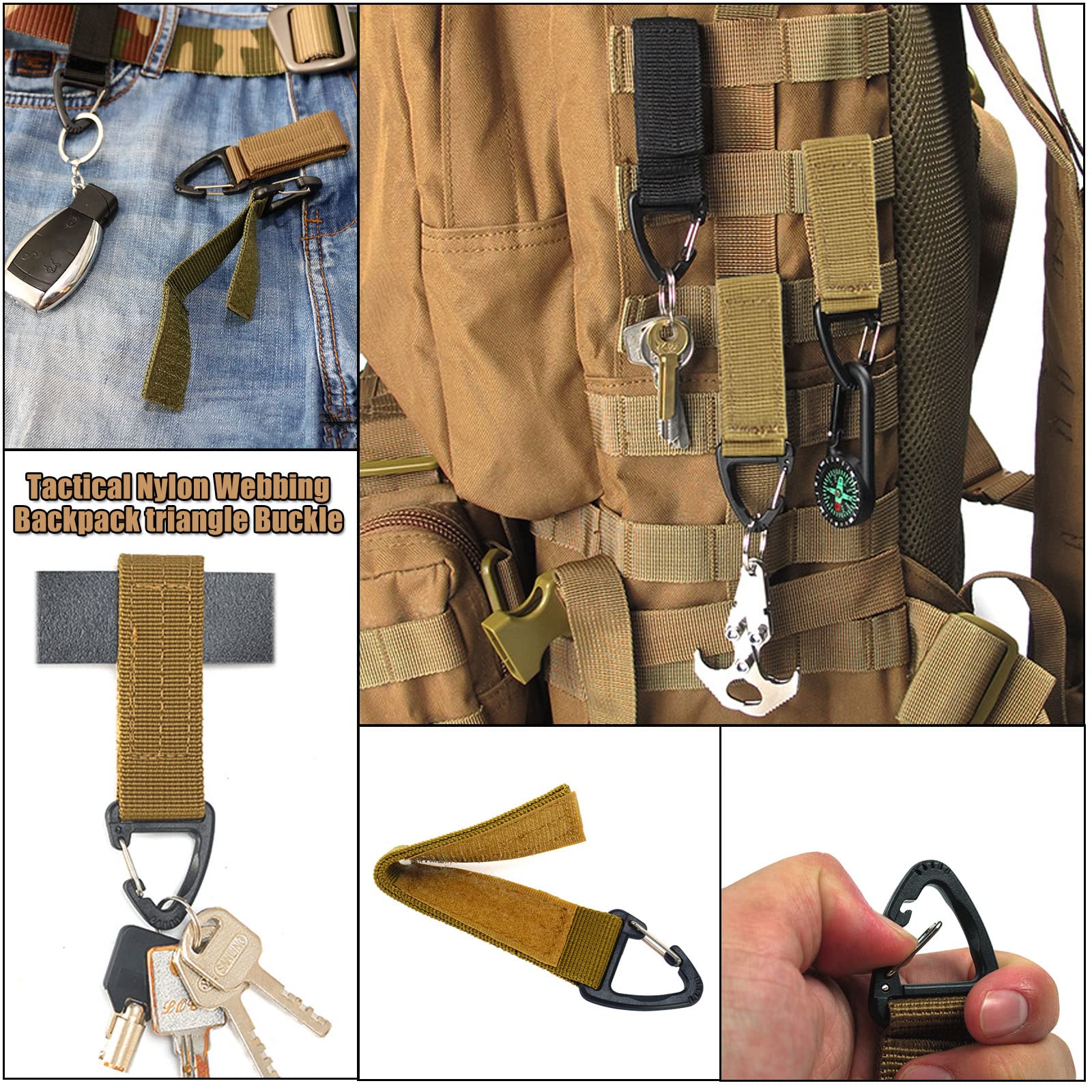 70L Tactical Hiking Backpack for Men – Waterproof Lightweight Military Rucksack with MOLLE for Camping & Outdoor Travel – Black