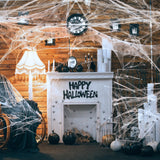 1400 Sqft Halloween Spider Web – Ultra Stretchy Polyester Cobweb for Indoor & Outdoor Decorations