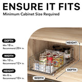 Pull-Out Cabinet Sliding Basket Organizer with Divider – Chrome Finish for Deep Cabinets