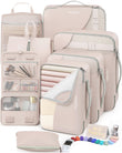 Travel Packing Cubes Set with Hanging Toiletry Bag – Durable Luggage Organizers with Mesh Panels