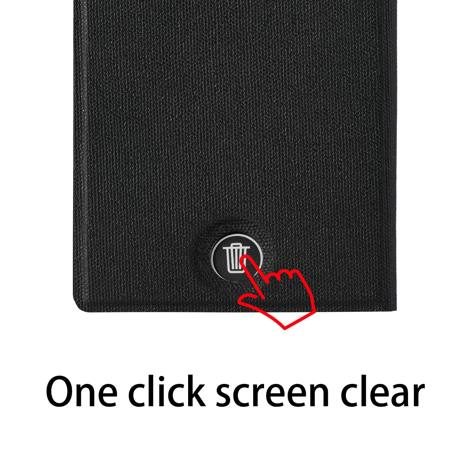 Portable 6.5” LCD Writing Board – Reusable Digital Memo Tablet with One-Touch Erase (Black)